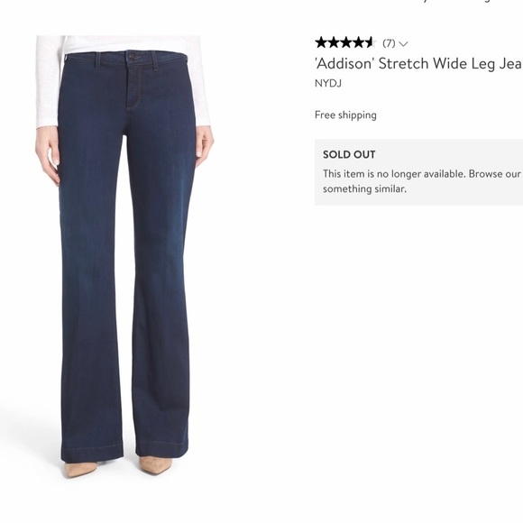 Denim - NYDY ‘Addison’ stretch wide leg denim jeans size 8